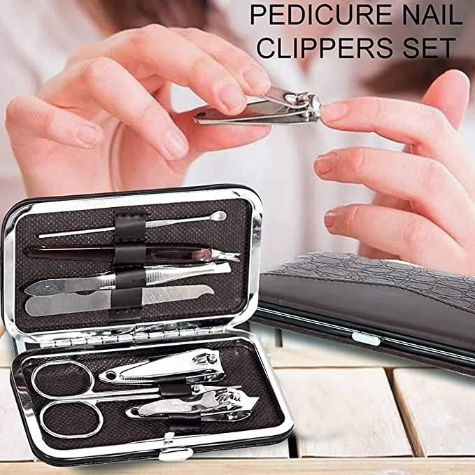 Tool Point Stainless Steel 7 in 1 Manicure Tool Kit / Luxury Nail Grooming Set (Set of 7)